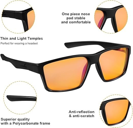 Okany Blue Light Blocking Glasses Gaming Computer Glasses Powerful Professional