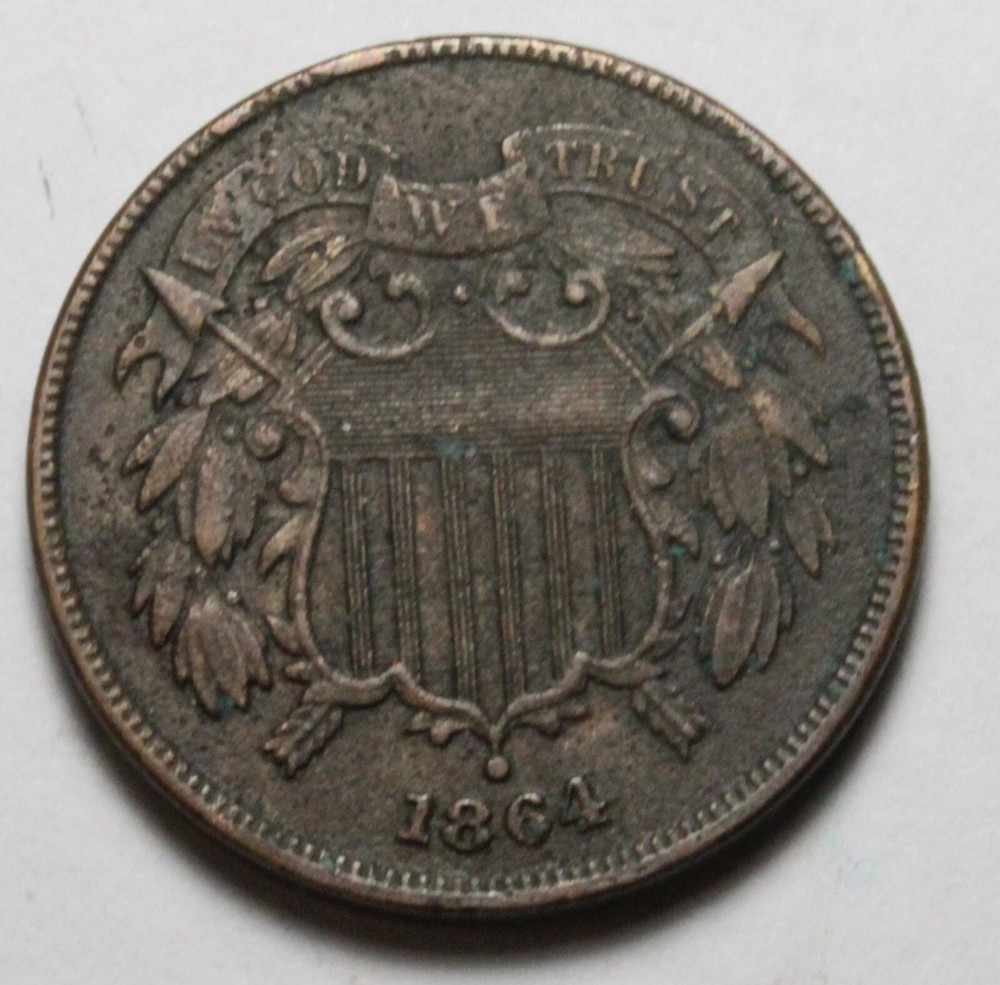 1864 Two Cent DU414