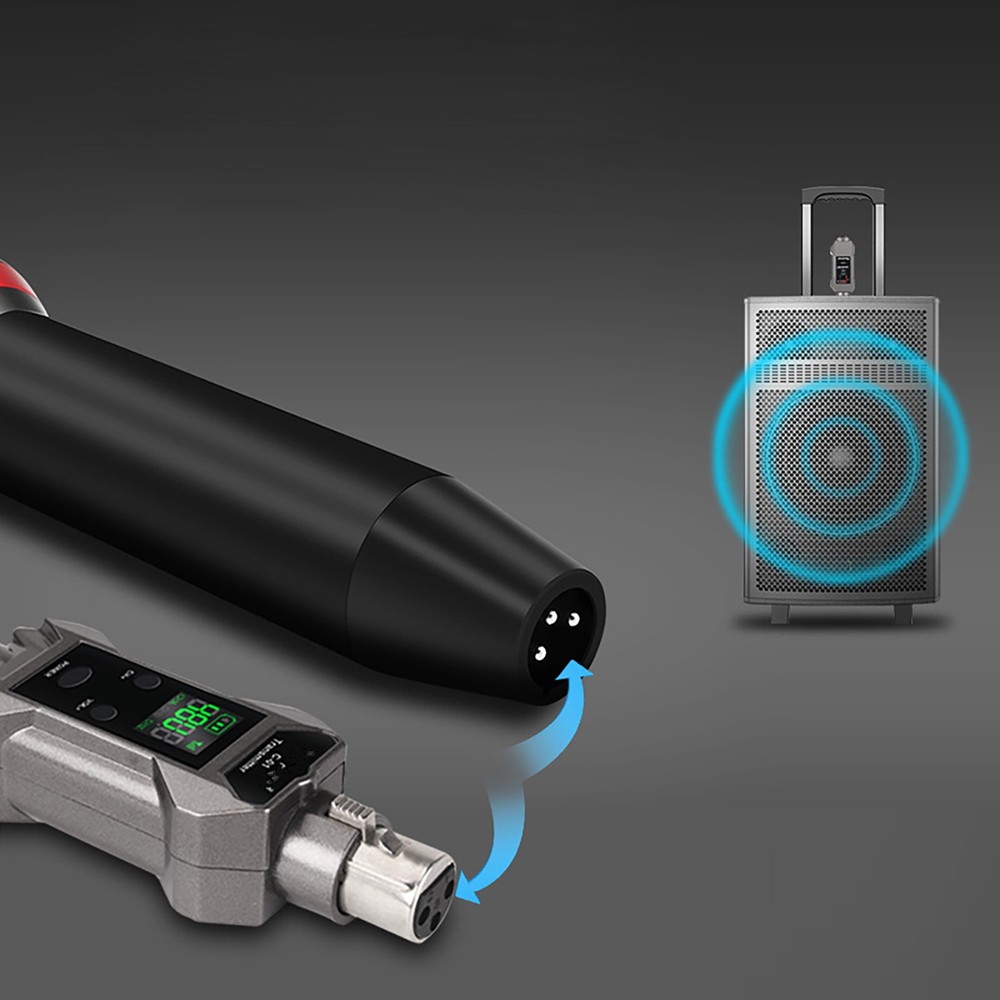 Rechargeable Plug-on Microphone Wireless System Transmitter&Receiver&XLR Adapter