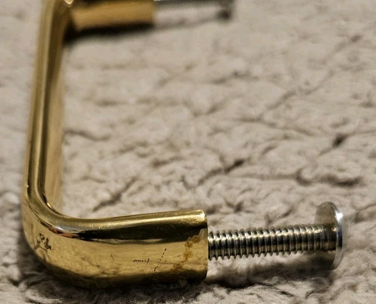 Polished Brass Door Pull Handle 3 Inches
