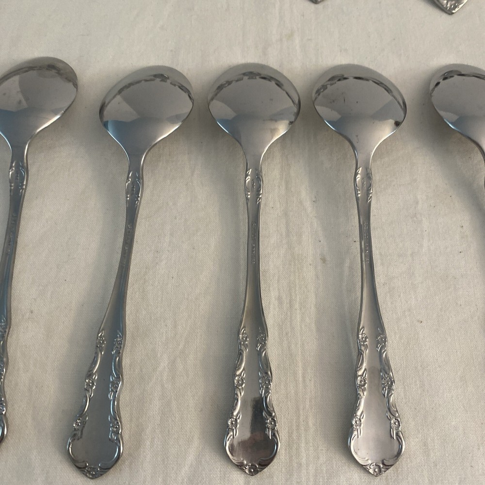 Select Stainless Flatware Korea Rose 20 Pieces Replacement Floral Flowers