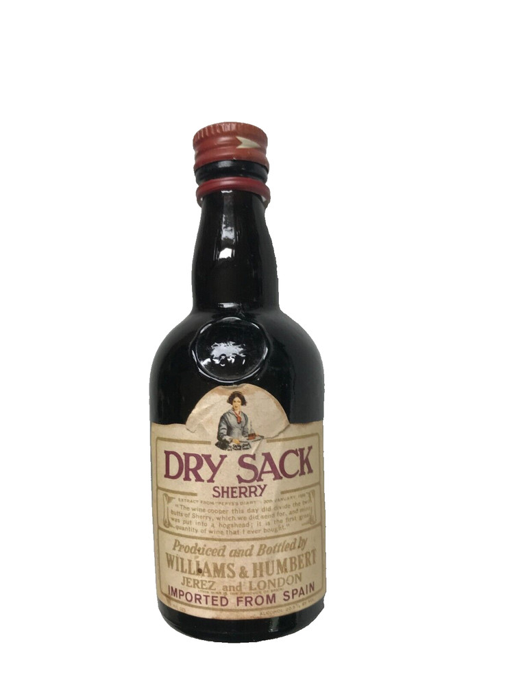 DRY SACK SHERRY MINI BOTTLE EMPTY TO COMPLY WITH EBAY RULES