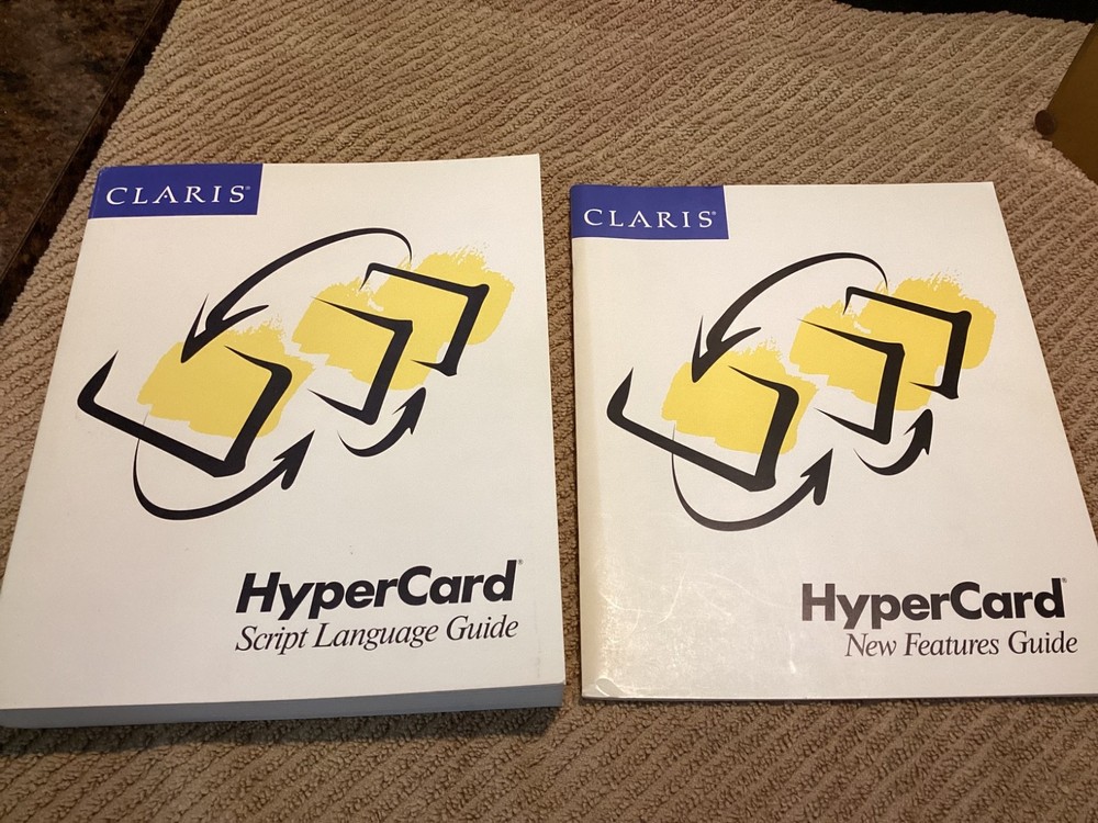 Claris HyperCard Script Language and New Features Guides 1990 Macintosh
