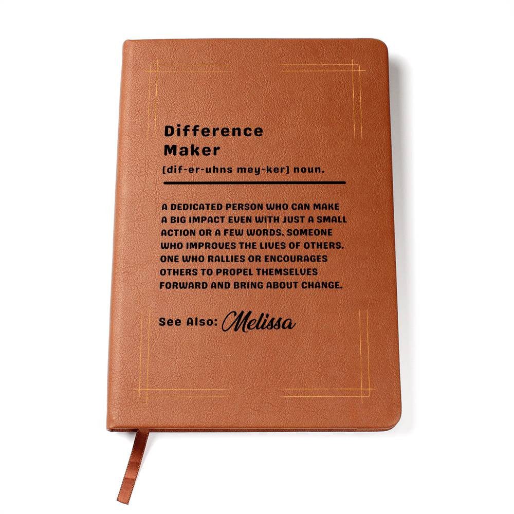 Difference Maker Personalized Journal Notebook Diary