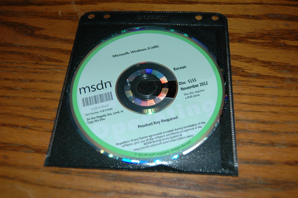 Microsoft MSDN Windows 8 (x86) November 2012 Disc 5155 Korean