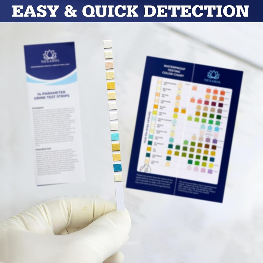 Urine Test Strips For Urinalysis Full Panel - 14 Parameter Urinalysis 100 count
