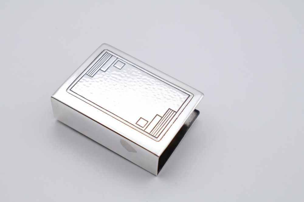 Antique Silver Plated Match Box Cover