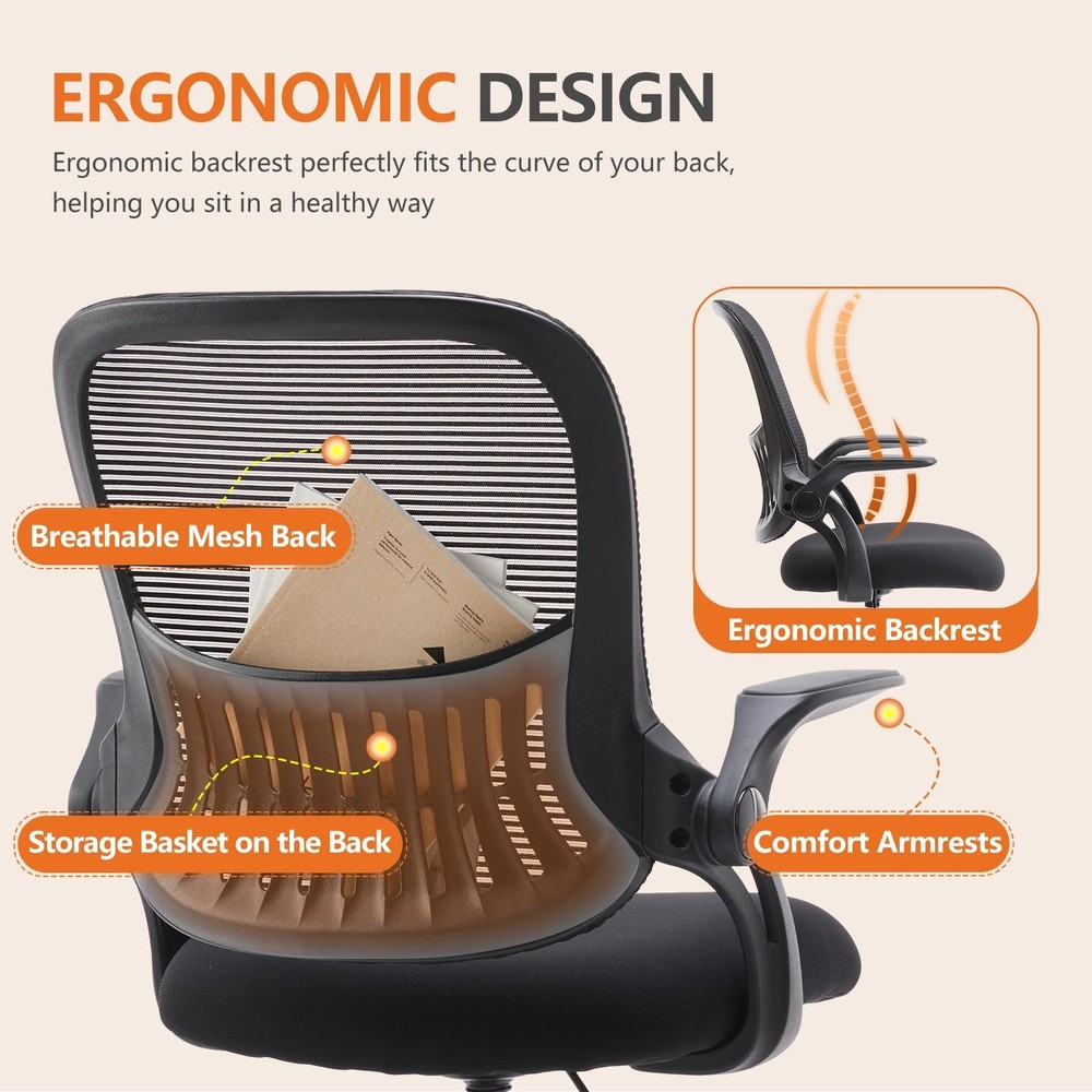 Sweetcrispy Tall Drafting Desk Chair - Ergonomic High Stool Computer with Adj...