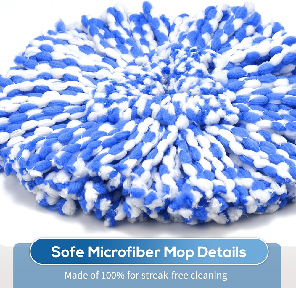 4 Pack Rinseclean Spin Mop Replacement Head Spin Mop Refills Compatible with O C