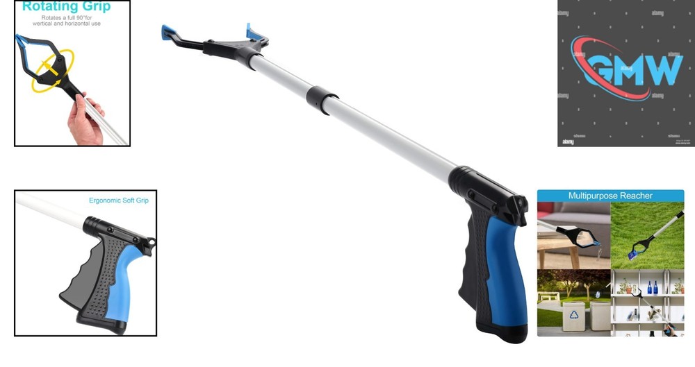 Extra Long 32" Lightweight Assist Tool for Easy Picking - Foldable Design