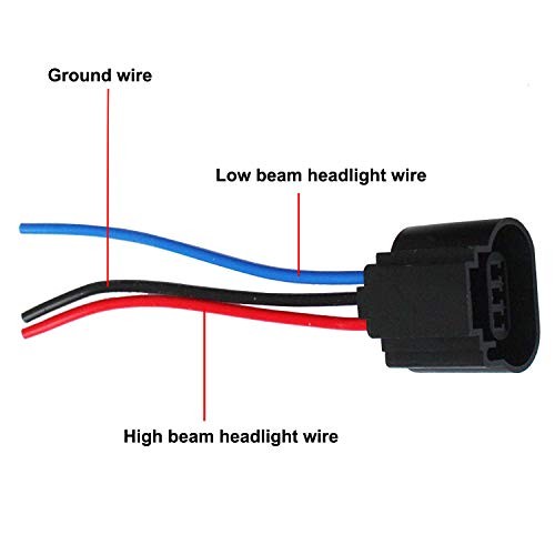 H13 LED Headlight Socket Female Adapter Wiring Harness Connector for