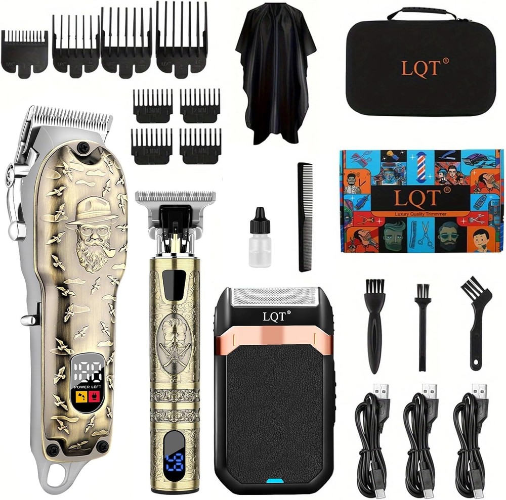 pers Set for Men, per Trimmer with LED Display,