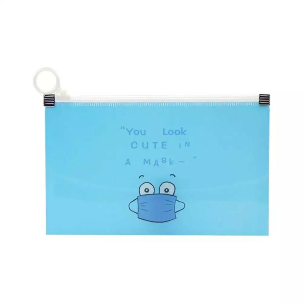 2 Pack Face Mask Case Storage Pouch Clip Zip Storage Bag Mask Organizer  Box