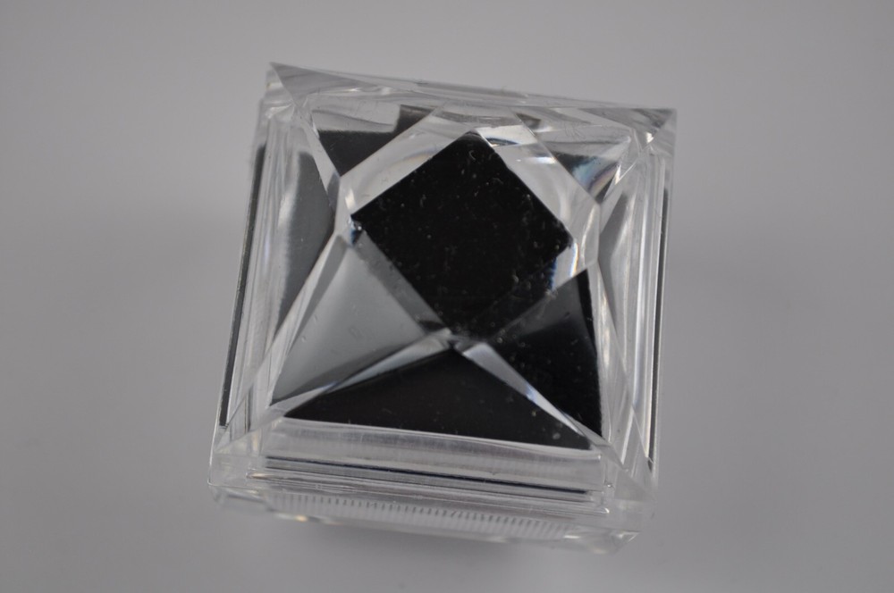 Vintage Presentation Ring Box Clear Plastic Hinged - FREE SHIPPING