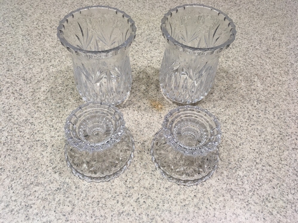 Princess House Candler Holders (4) Total Pieces