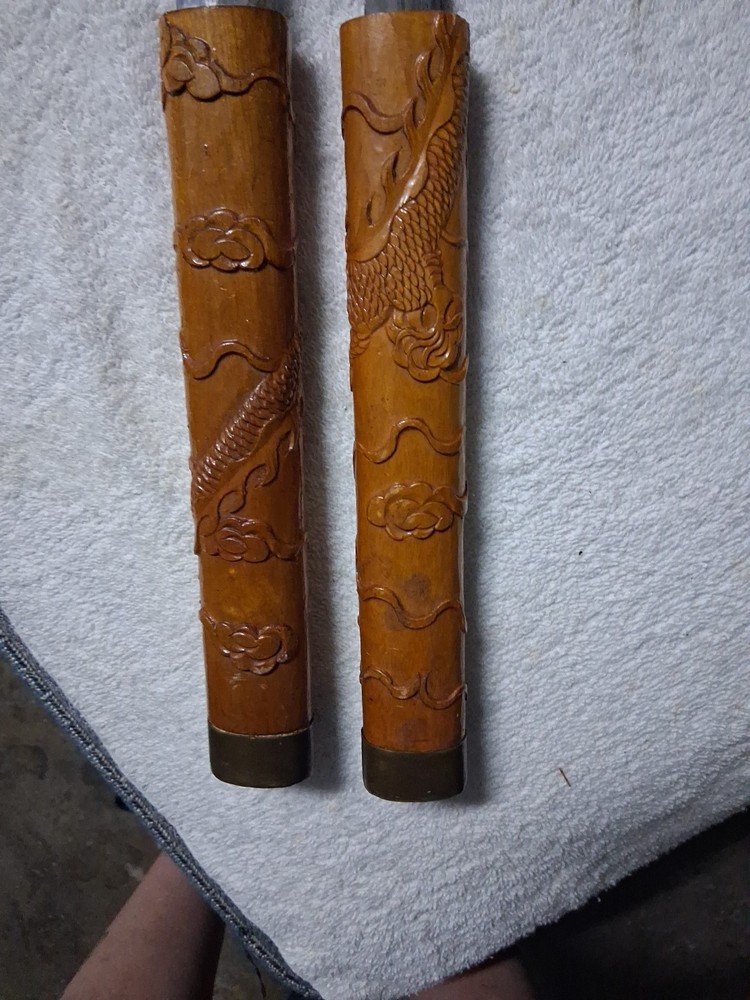 17" Double Carved Dragon Knife