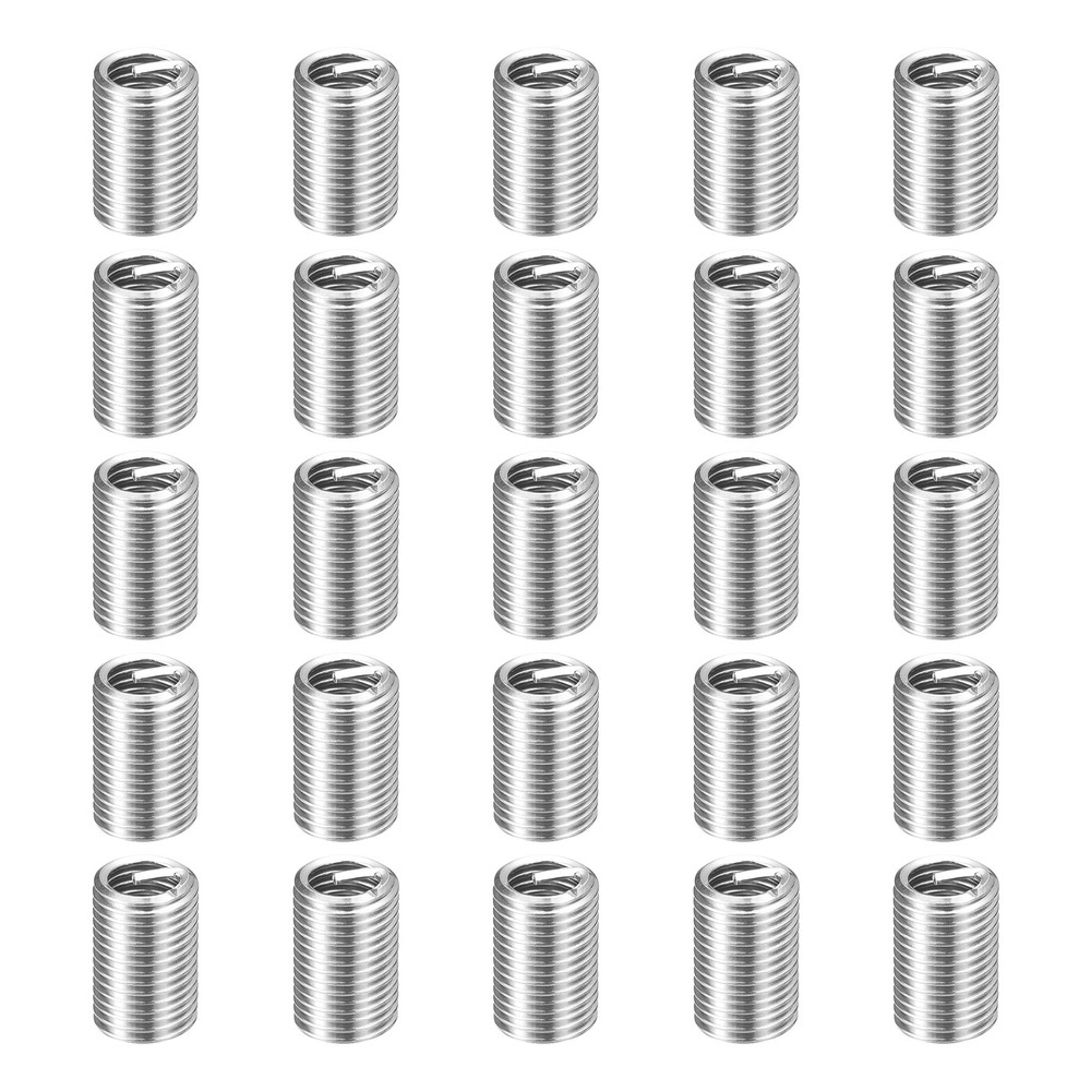 25pcs Wire Thread Inserts M6 x 1 x 3D Metric Helical Threaded Sleeve
