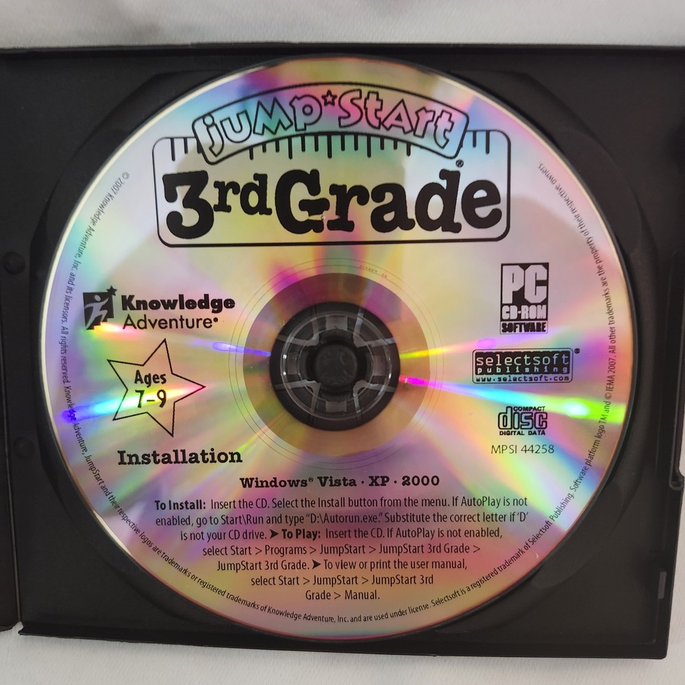 JumpStart 3rd Grade Age 7-9 Knowledge Adventure PC CD-ROM Education School Game