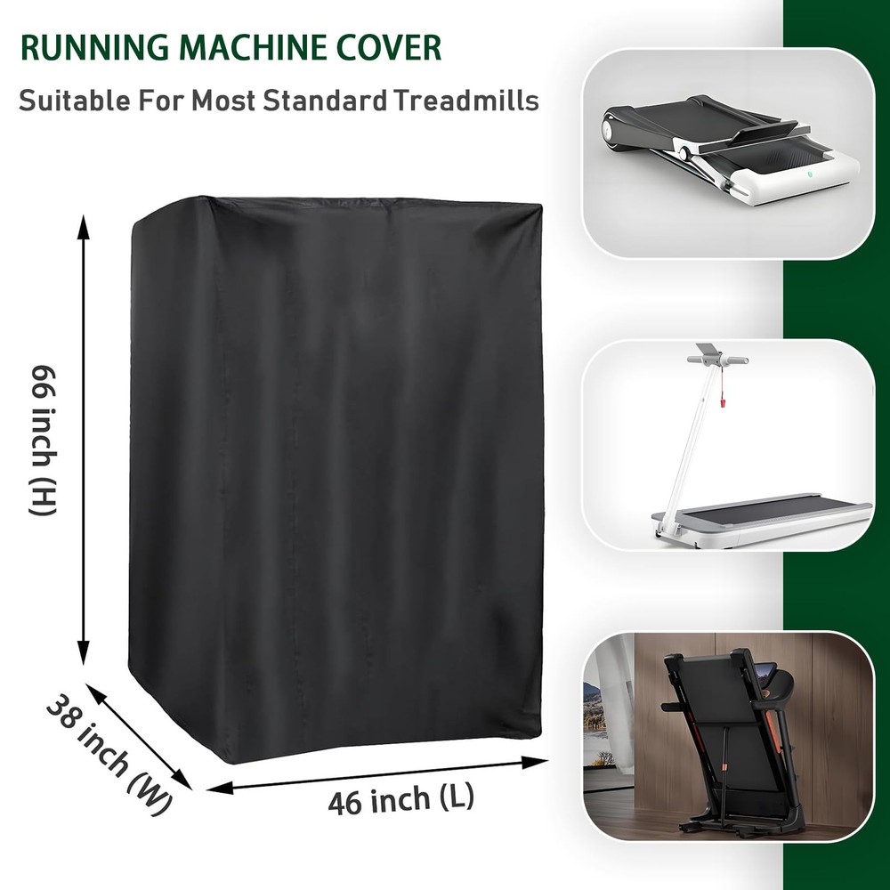 Folding Treadmill Cover, Running Machine Oxford Cloth Fold, Black