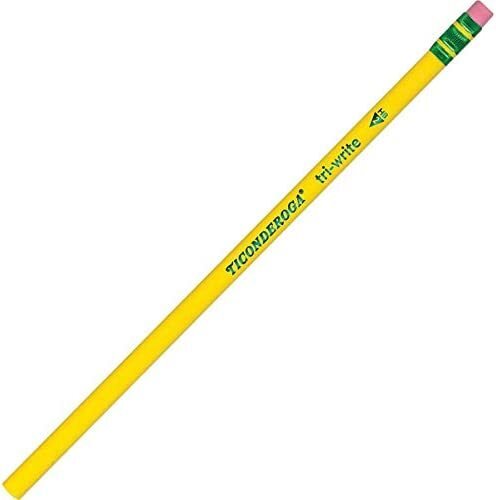 Ticonderoga Tri-Write Triangular Pencils, Wood-Cased #2 HB Soft (13856)