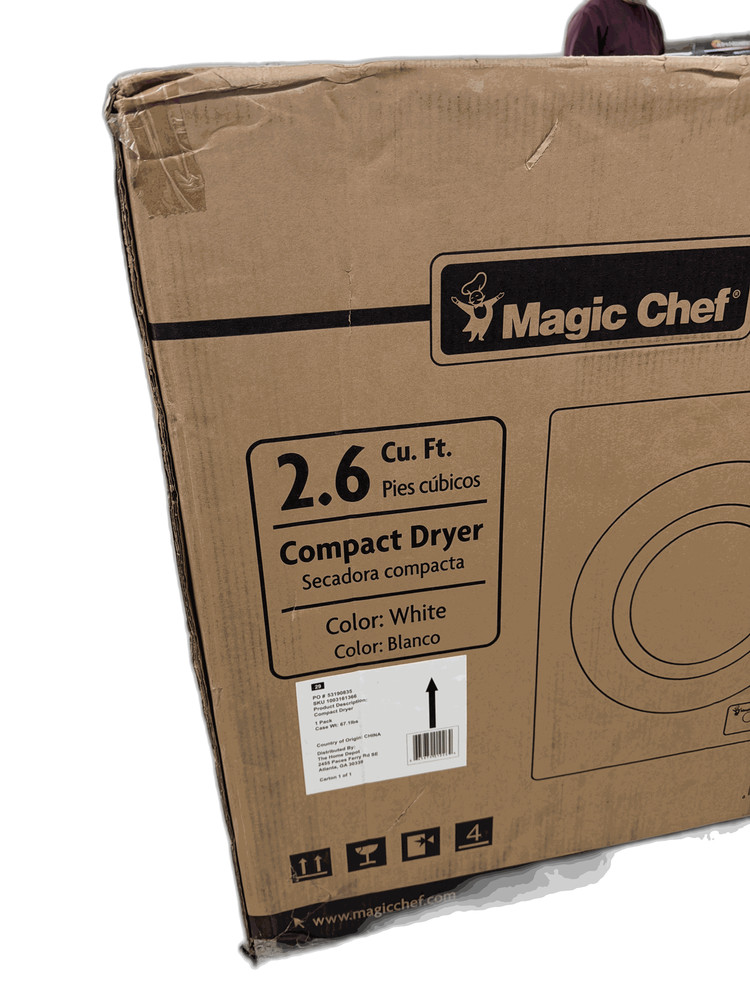 Magic Chef 2.6 cu. ft. White Compact Electric Dryer