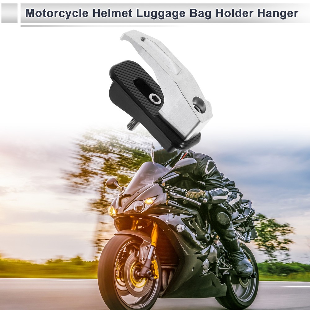 Alluper Alloy Motorcycle Hook for Minio Rectangular With Hole Silver Color