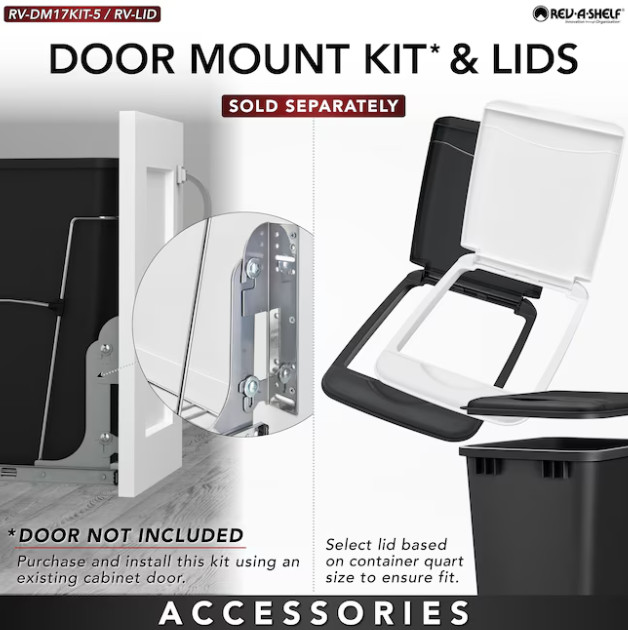 Chrome Soft Close Pull-out Pull-out trash can