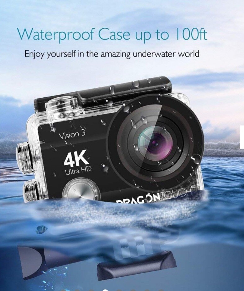 Dragon Touch Vision 3 Waterproof Action Camera