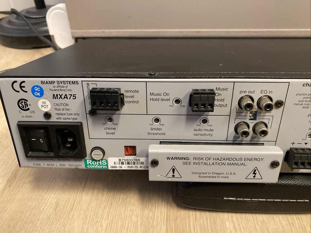 Biamp MXA75 Mixer/Amplifier