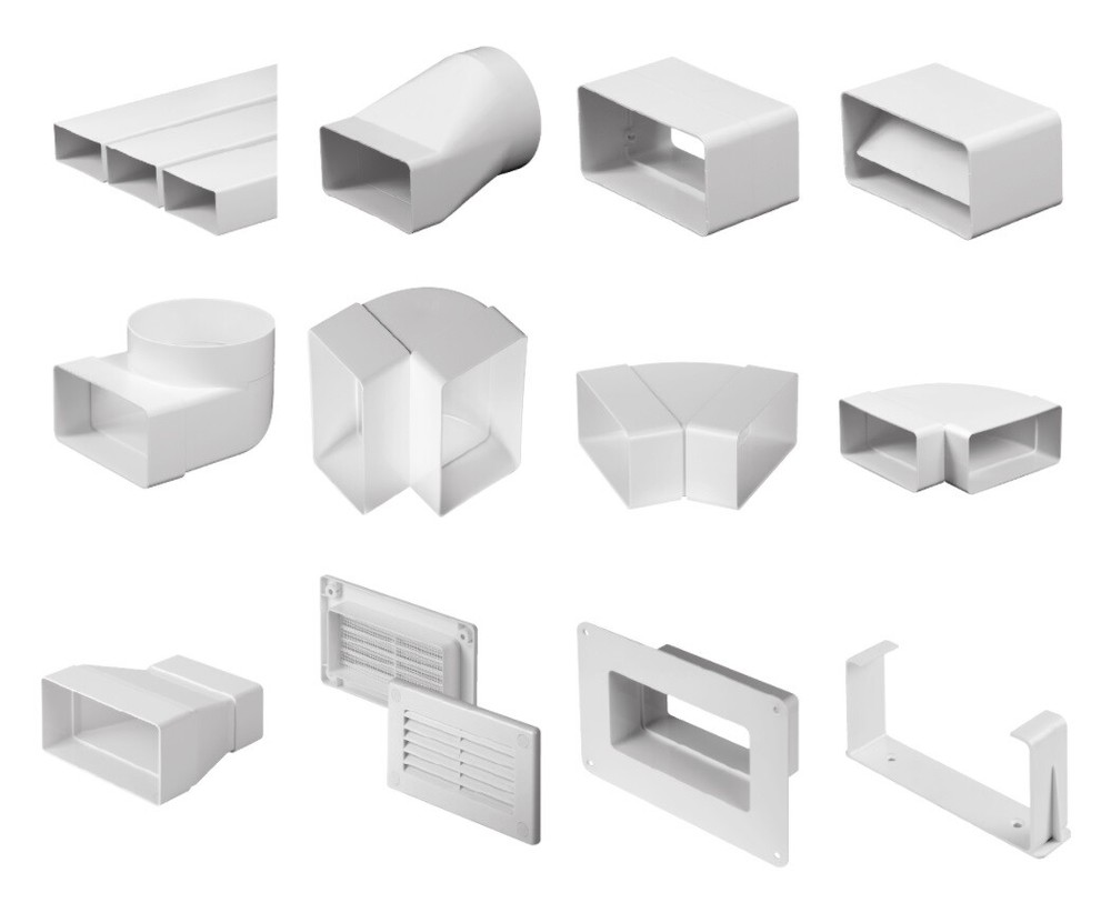Rectangular Channel Connectors 55mm x 110mm Ventilation Duct Adapter
