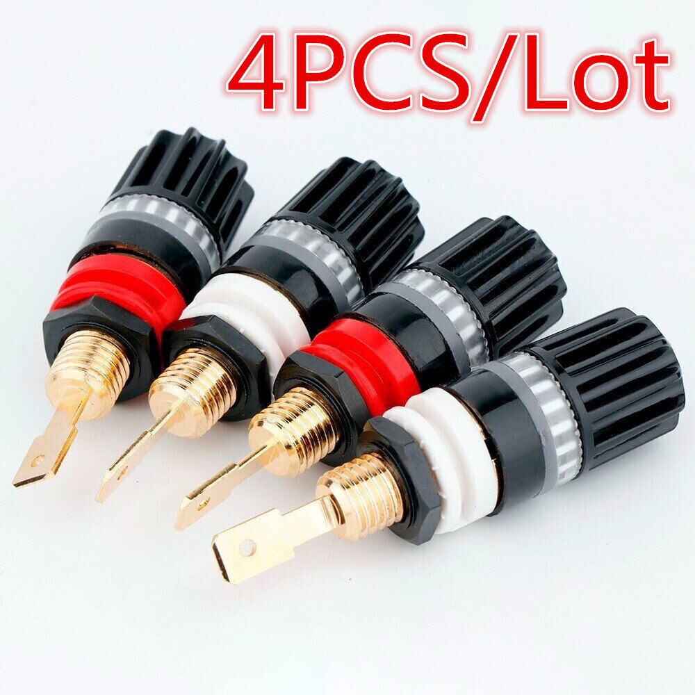 4PCS/Set Binding Post Audiophile Amplifier Speaker Terminal Cable Connector Plug