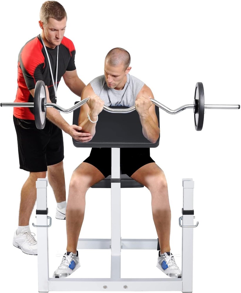 Adjustable Arm Curl Weight Bench With High Density Padding And 450 Lbs Capacity