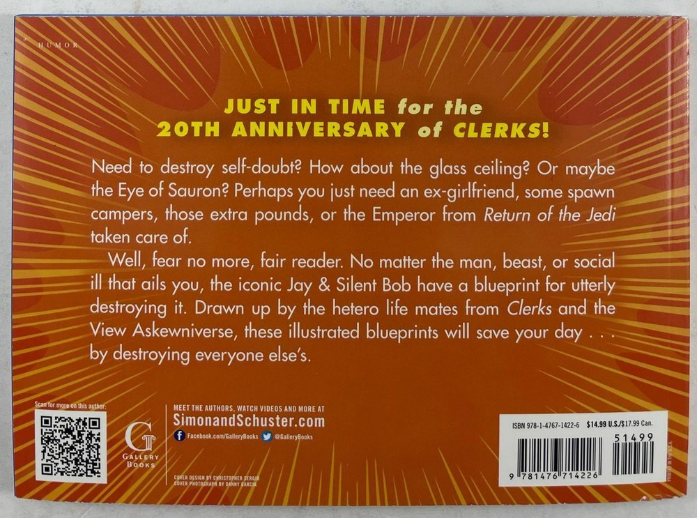 Jay & Silent Bob's Blueprints For Destroying Everything Dual Signed Book JSA COA