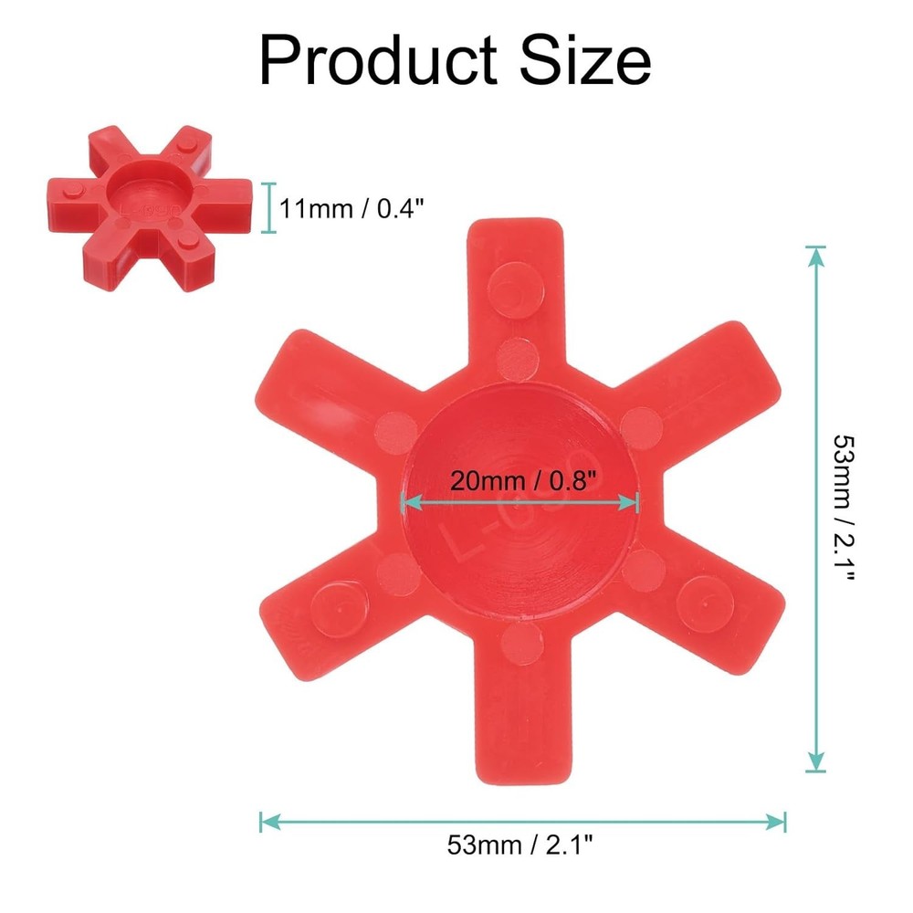 Industrial Grade Urethane Jaw Coupling Inserts, 4pcs for Enhanced Performance