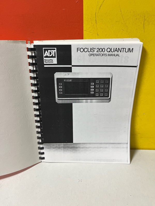 ADT FOCUS 200 Security Systems Operator's Manual