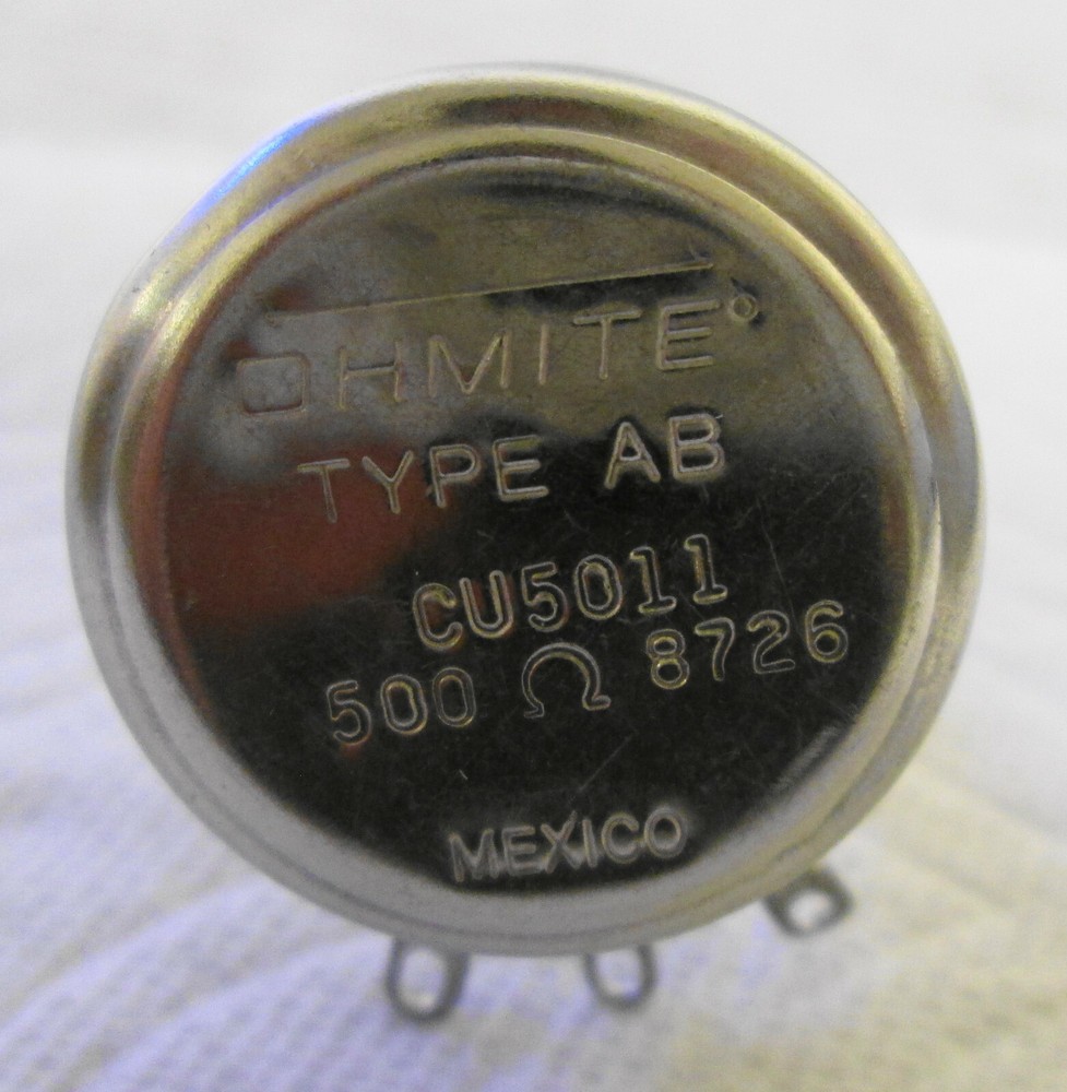 Ohmite Type AB CU5011 Potentiometer 500Ω