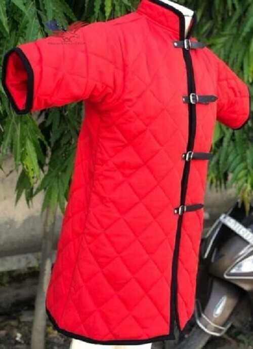 Medieval Gambeson Thick Padded Coat Aketon Jacket Armor Cotton Fabrics
