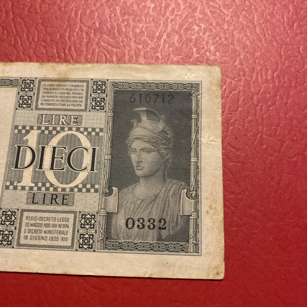 Italy- 10 Lire- 1939