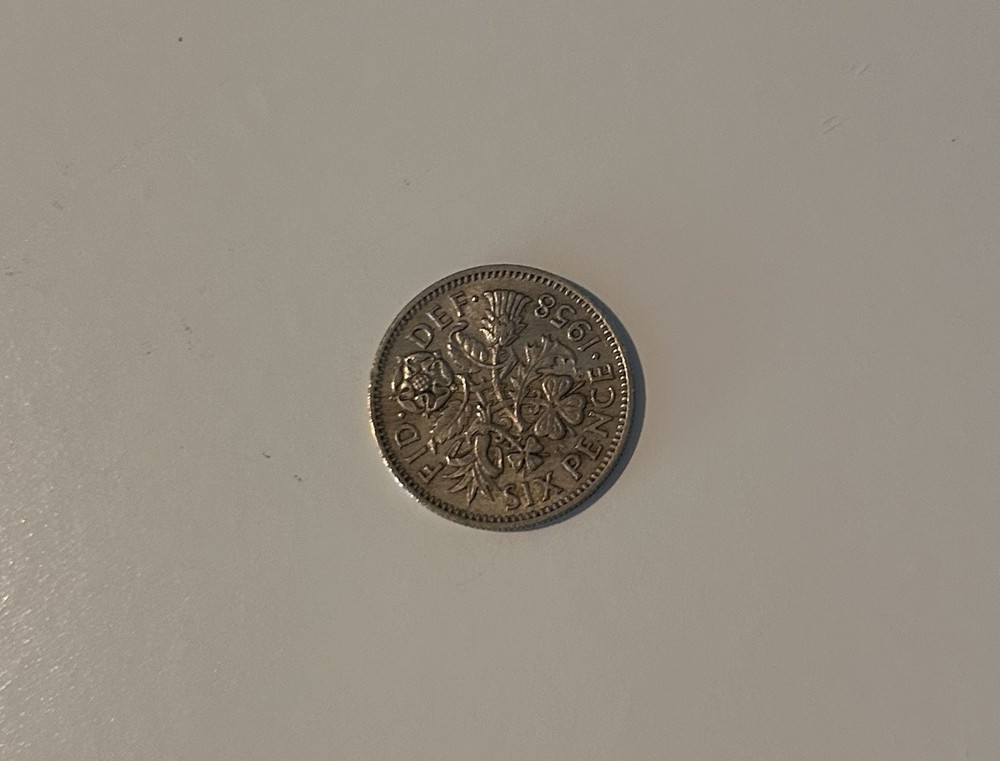 1958 Sixpence Coin