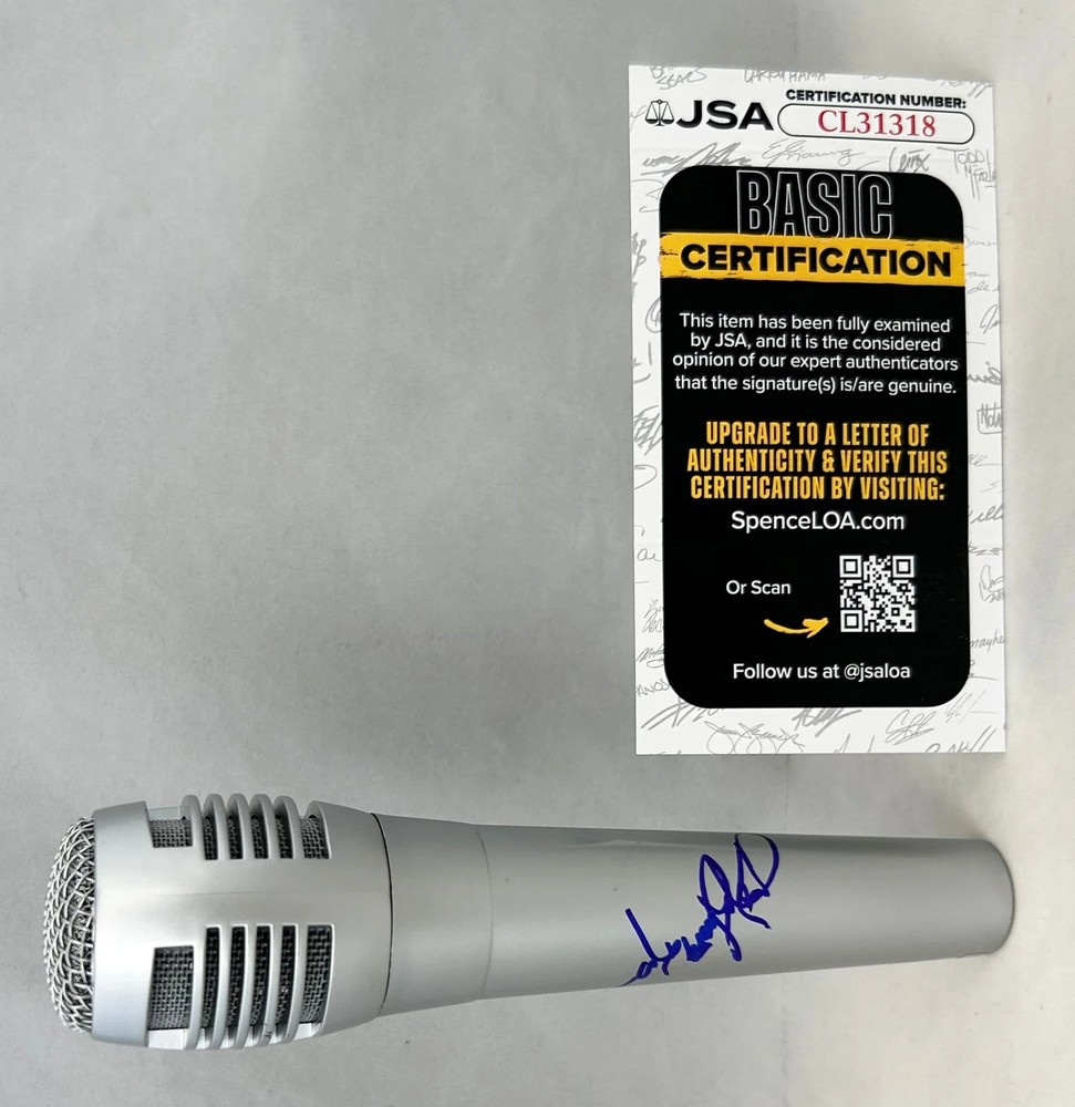 Gilberto Santa Rosa Signed Microphone JSA COA