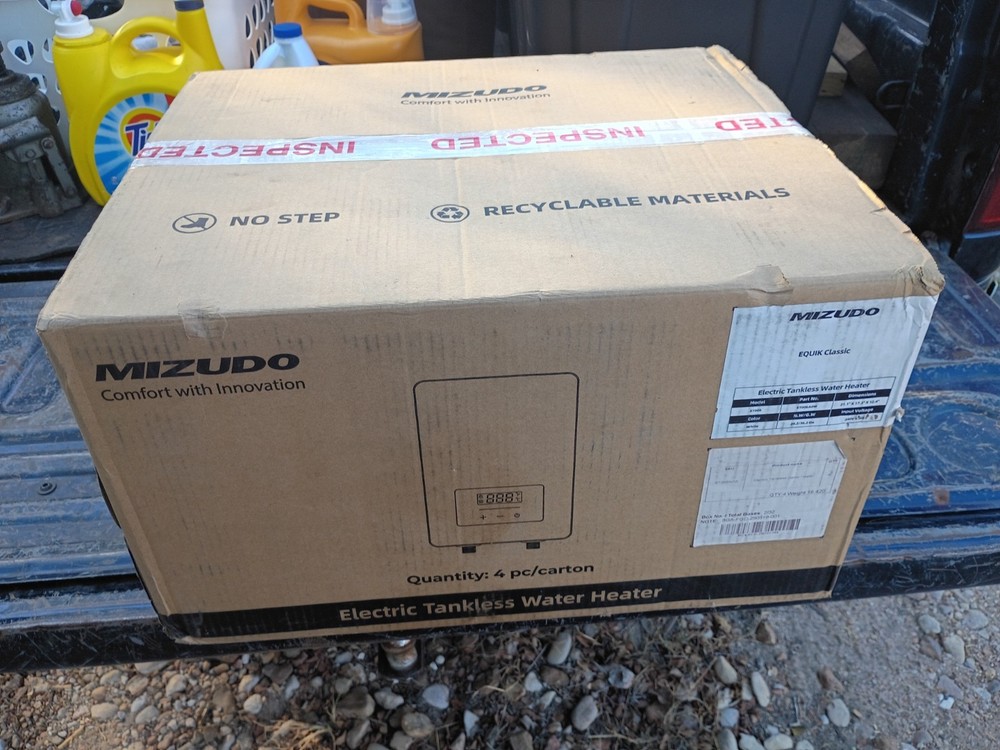 MUZUDO 240V Tankless Hot Water Heater Electric LED Demand ET006