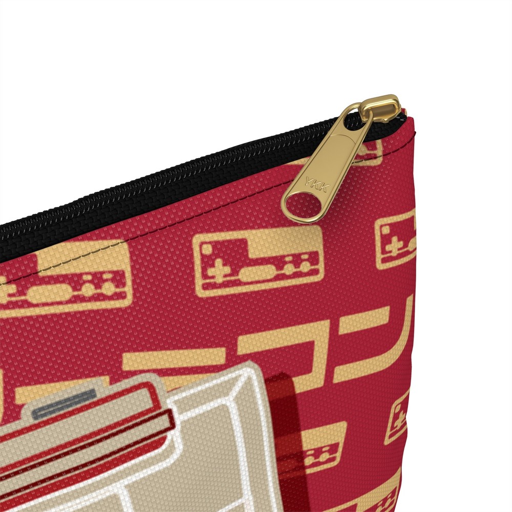 Retro Famicom Console Storage Pouch Flat Travel Accessory Case - Classic Red