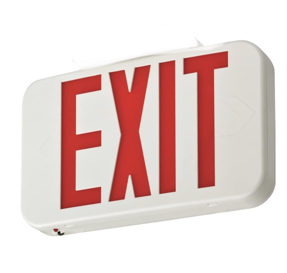 Exit Sign Lithonia Lighting Replacement Face Panel RED LETTERS 12"x8"