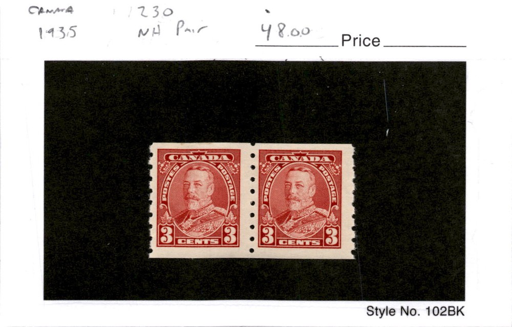 Canada, Postage Stamp, #230 Mint NH Pair, 1935 King George (AE)