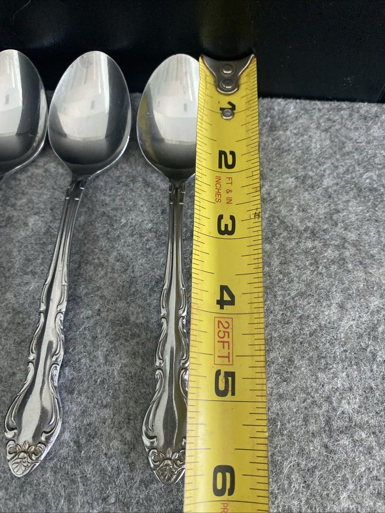 5 TOWLE/SUPREME CUTLERY STAINLESS FLATWARE, "PIERRE" PATTERN, TEASPOONS