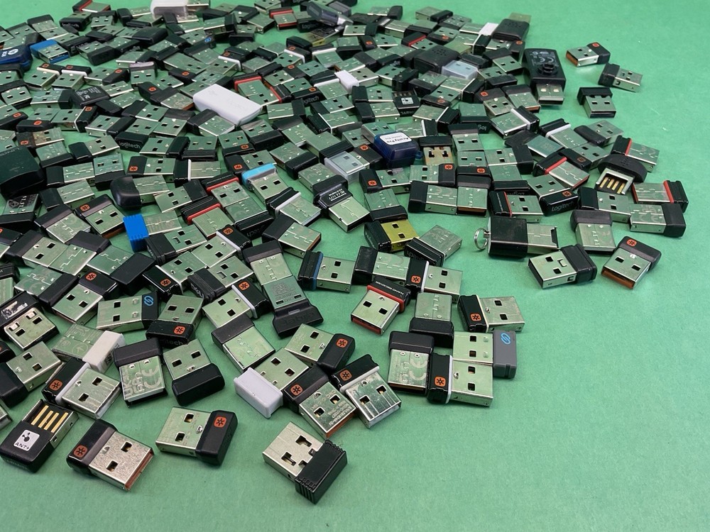Lot Over 275 Usb Receiver Dongles. Mostly Logitech - Many Unifying Nano UNTESTED