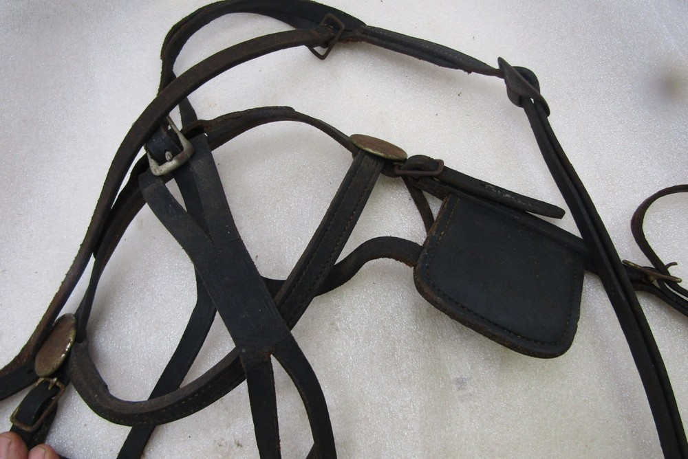 Celluloid harness spreaders & leather pieces
