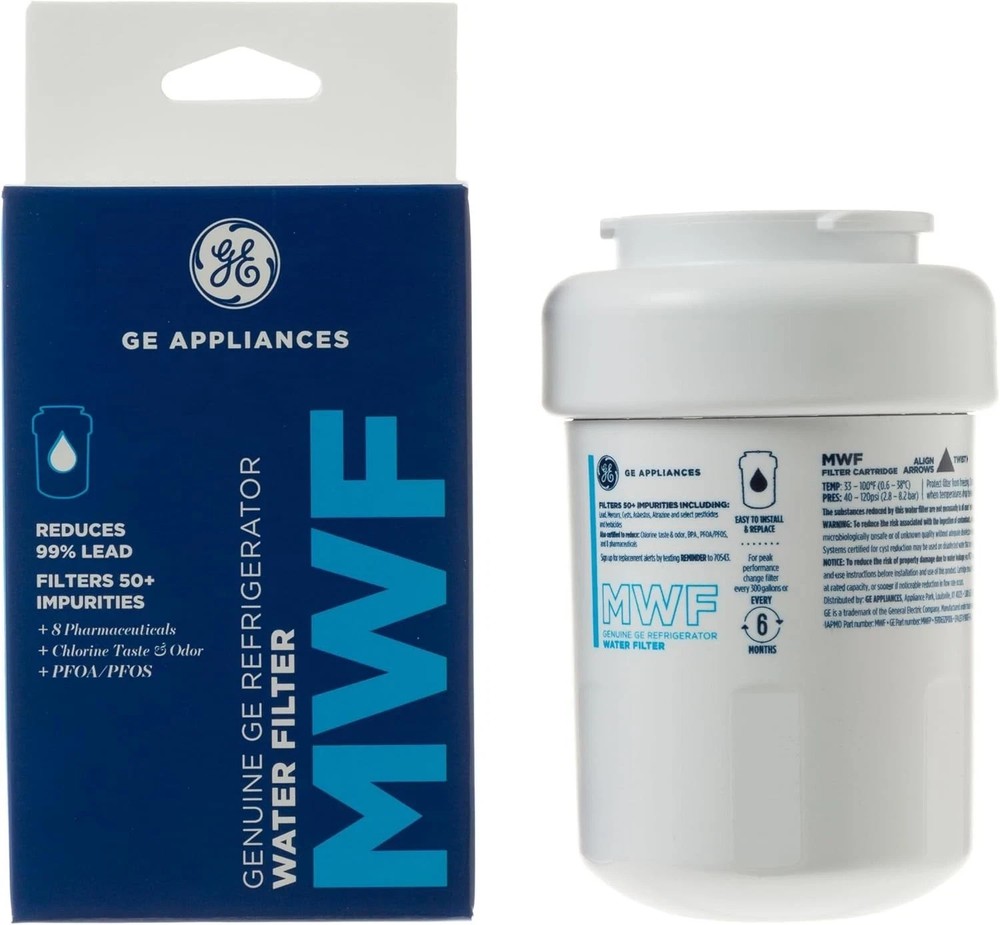 Genuine GE MWF SmartWater Refrigerator Water Filter Replacement