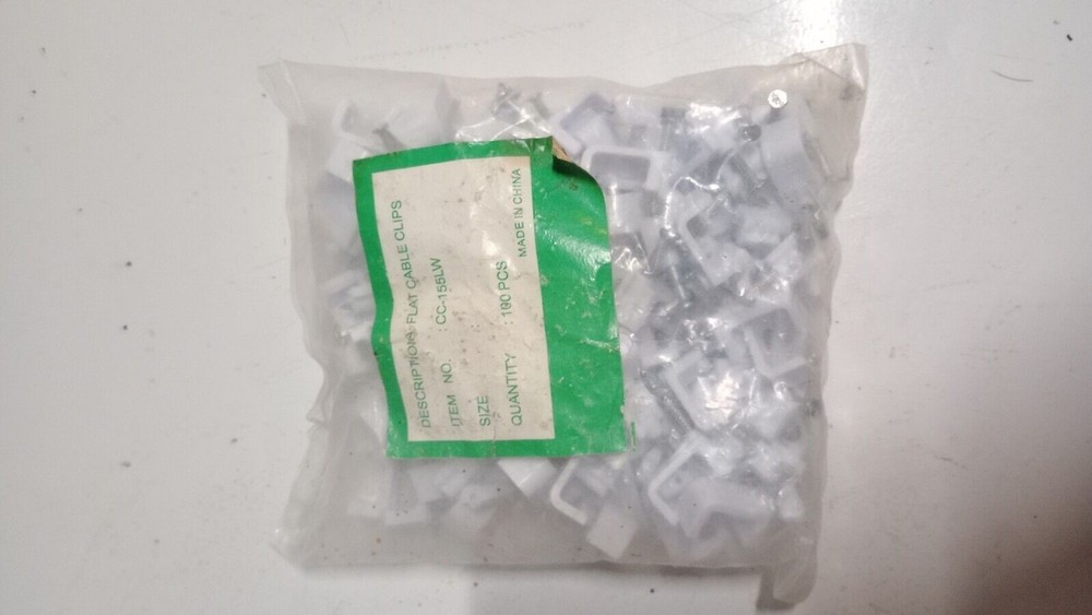 Cable Clips White 100 count for Dual RG-6  CC-155LW