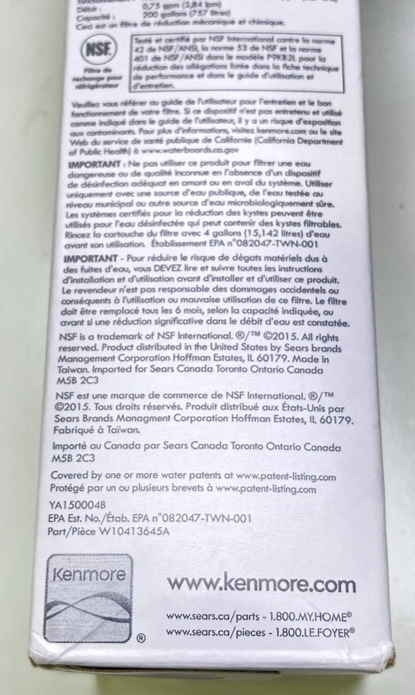 2- New, 9082 Replacement Refrigerator Filter Kenmore 46-9082,46-9903, Free Ship